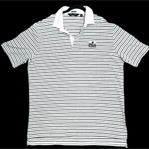 Ralph Lauren Polo Golf Shirt Men XL Performance Pima Blend Striped Baltusrol PGA